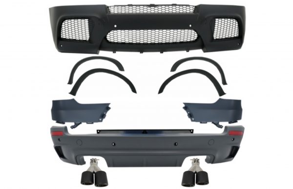 Karosserisett egnet for BMW X5 E70 (2007-2013) med eksospottespisser Carbon Fiber Matt X5M M Design