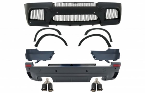 Karosserisett egnet for BMW X5 E70 (2007-2013) med doble doble eksospotter Carbon Fiber Matt X5M M Design