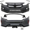 Karosserisett egnet for Honda Civic MK10 FC FK (2016-Up) Sedan Type R Design med eksosanlegg | Karosserisett egnet for Honda Civic MK10 FC FK (2016-Up) Sedan Type R Design med eksosanlegg |