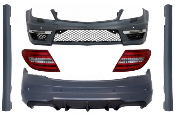 Karosserisett egnet for Mercedes C-Klasse W204 Facelift (2007-2015) med LED-baklys