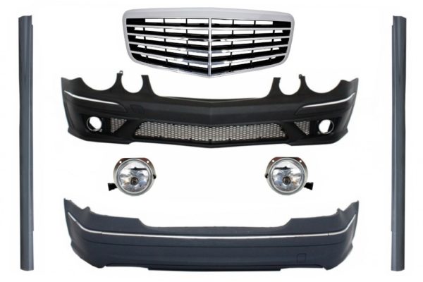 Karosserisett egnet for Mercedes E-Klasse W211 (2002-2009) med sentralgitter E63 Design