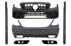 Karosserisett egnet for Mercedes E-Klasse W213 (2016-2019) E63 Design med Eksoslyddemper Svart