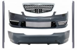 Karosserisett egnet for Mercedes S-klasse W221 (2005-2012) støtfangere med frontgitter og sideskjørt S63 S65 Design