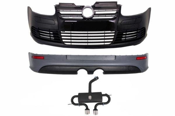 Karosserisett egnet for VW Golf 5 (2005-2007) R32 Design Eksosanlegg Front Bumper Piano Black |
