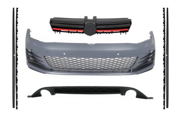 Karosserisett egnet for VW Golf 7 VII (2013-2016) GTI Look med frontgitter sideskjørt og bakre diffuser