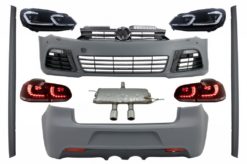Karosserisett egnet for VW Golf VI 6 MK6 (2008-2013) R20 Design med eksosanlegg