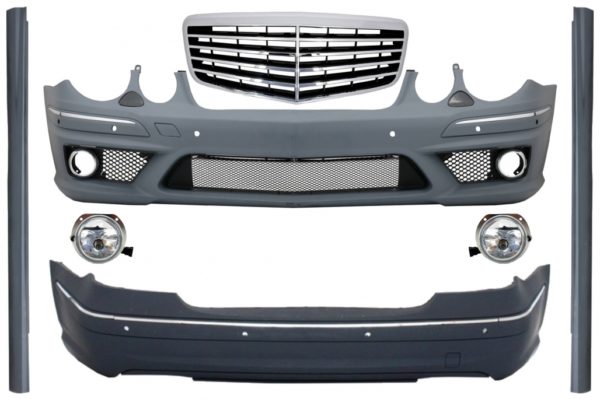 Karosserisett med sentralgitter egnet for Mercedes E-klasse W211 (2002-2009) E63 Design |