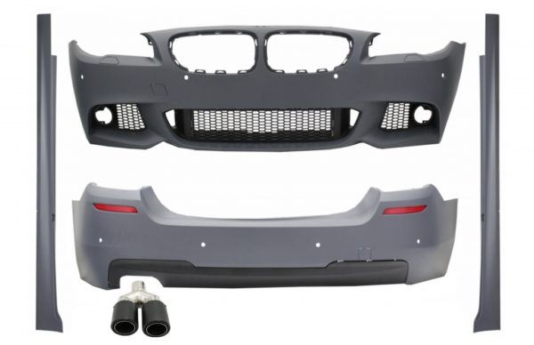 Karosserisett med eksospotte matt karbonfiberinntak 5,8 cm venstre side egnet for BMW 5-serie F10 (2011-2014) M-Technik Design |