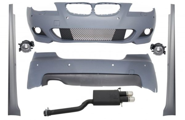 Karosserisett med eksosanlegg Twin sportslyddemper egnet for BMW E60 5-serie (2003-2007) M-Technik Design PDC 24mm |