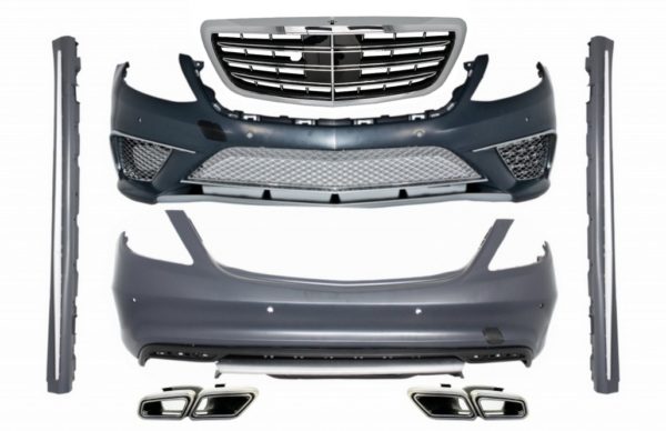 Karosserisett med eksosspisser egnet for Mercedes W222 S-klasse (2013-07.2017) S65 S63 Design |