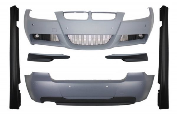 Karosserisett med frontstøtfangersplittere Spoiler egnet for BMW 3-serie Touring E91 LCI (2008-2011) M-Technik M-Sport M-Tech Design