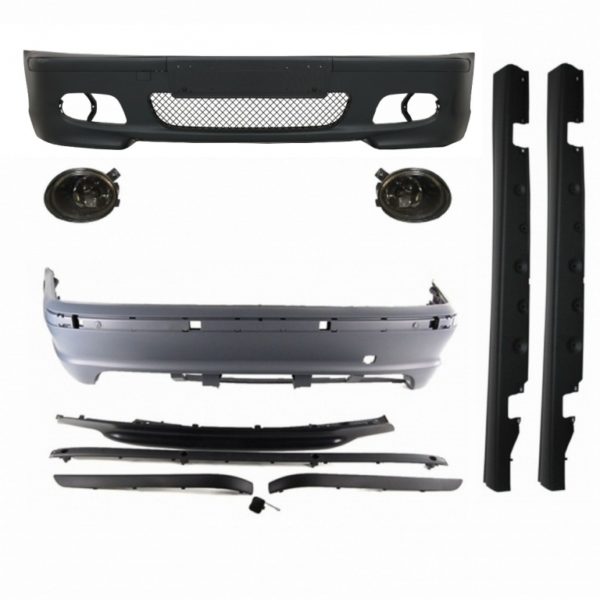 Karosserisett med røyktåkelys egnet for BMW E46 Sedan (1998-2004) M-Technik M-Tech M-Sport modell