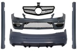 Karosserisett med sportsfrontgrill Svart egnet for Mercedes C-klasse W204 (2007-2014) Facelift C63 Design