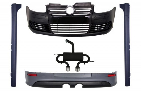 Karosserisett egnet for VW Golf 5 V R32 Piano Glossy Black Grill (2003-2007) med komplett eksosanlegg |