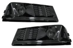 Støtfanger nedre gitter ACC-deksler Sidegitter egnet for Audi A4 B9 Sedan Avant (2016-2018) RS4 Design Black Edition