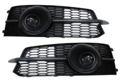 Støtfanger nedre gitter ACC-deksler Sidegitter egnet for Audi A6 C7 4G S Line Facelift (2015-2018) Black Edition