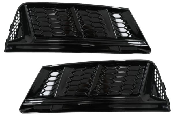 Støtfanger Nedre Grilldeksler Sidegitter egnet for Audi A4 B9 Sedan Avant (2016-2018) RS4 Design Black Edition |