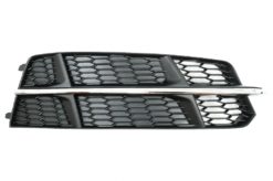 Alternative view of Støtfanger Nedre Grilldeksler Sidegitter egnet for Audi A6 C7 4G S-Line Facelift (2015-2018) Svart krom
