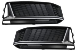 Støtfanger Nedre Grill Sidegitter egnet for Audi A4 B9 Sedan Avant S-Line (2016-2018) RS4 Design Silver Edition