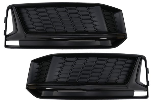 Støtfanger Nedre Grill Sidegitter egnet for Audi A4 B9 Sedan Avant S-Line (2016-2018) RS4 Design Black Edition