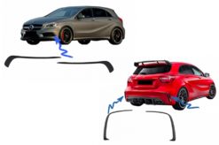 Støtfangere Splittere Finner Aero passer for Mercedes A-Klasse W176 A45 (2012-2018) Aero Edition Look