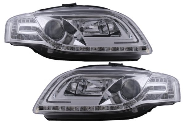 C LED-rørlys Hovedlys egnet for Audi A4 B7 (11.2004-03.2008) Krom