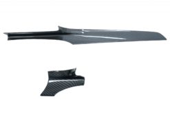 Alternative view of Car Center Console Dashboard Strips Interiør Trim Passer for Mercedes C-Klasse W205 (2014-2018) GLC X253 (2015-2018) Carbon Fiber Style LHD