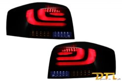 carDNA Full LED-baklykter egnet for AUDI A3 8P1 Hatchback (2003-2008) Svart/røyk lysstangdesign med dynamisk sekvensielt svinglys