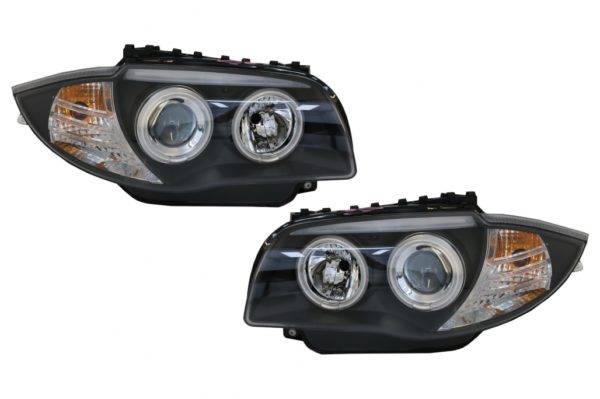 CCFL Angel Eyes Frontlykter egnet for BMW 1-serie E87 E81 E82 E88 (2004-2011) Svart |