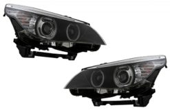 CCFL Angel Eyes frontlykter egnet for BMW 5-serie E60 E61 (2003-2004) Dual Projector LCI Se etter Xenon D2S