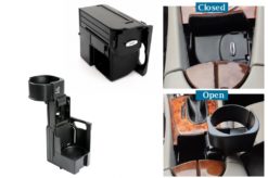 Midtkonsoll Koppholder egnet for Mercedes Benz CLS W219 (2003-2010) E-Klasse W211 S211 (2002-2009) Svart