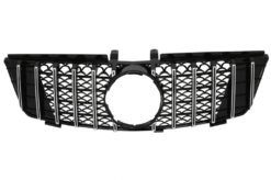 Sentralt frontgitter egnet for Mercedes ML W164 (2005-2008) GT-R Panamericana Design Black Chrome