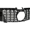 Sentralt frontgitter egnet for Mercedes ML W164 (2005-2008) GT-R Panamericana Design Black Chrome |