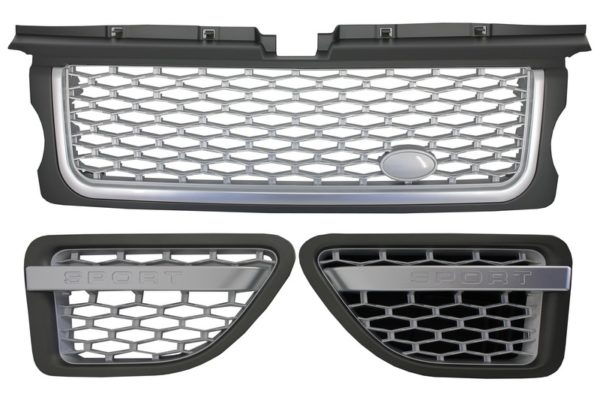 Sentralgitter og sideventiler som passer for Land Range Rover Sport L320 (2005-2008) Autobiography Look Silver Edition