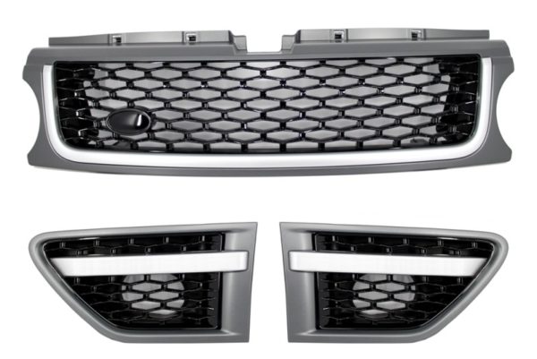 Grill og sideventiler - Land Range Sport Facelift L320 (2010-2013) Autobiography Look Platinum sort Edition |