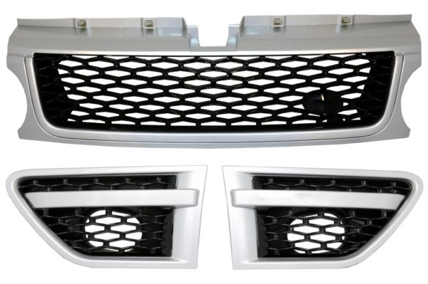 Sentralgitter og sideventiler som passer for Range Rover Sport Facelift (2009-2013) L320 Autobiography Look Silver Edition