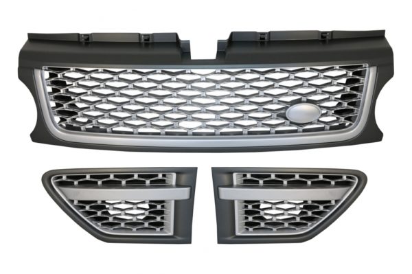 Sentralgitter og sideventiler som passer for Range Rover Sport Facelift (2009-2013) L320 Autobiography Look FULL Silver Edition