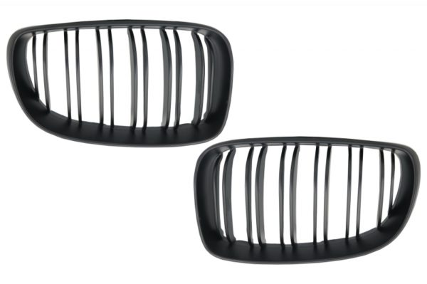 Sentralgitter Nyregitter egnet for BMW 1-serie E81 E82 E87 E88 M1 M (2007-2011) LCI Double Stripe M Design Matt Svart