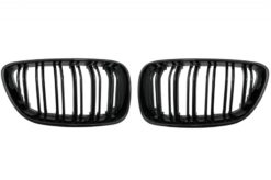 Alternative view of Sentrale nyregitter dobbelstripe med speildeksler egnet for BMW 2-serie F22 F23 (2014-up) M Design Piano Black