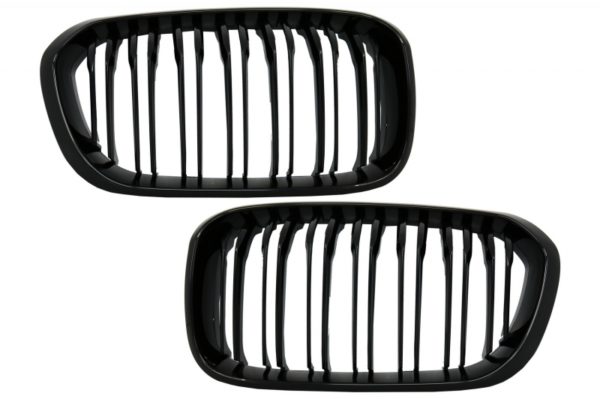 Sentral nyregitter egnet for BMW 1-serie F20 F21 LCI (2015-2018) Double Stripe M1 Design Piano Black