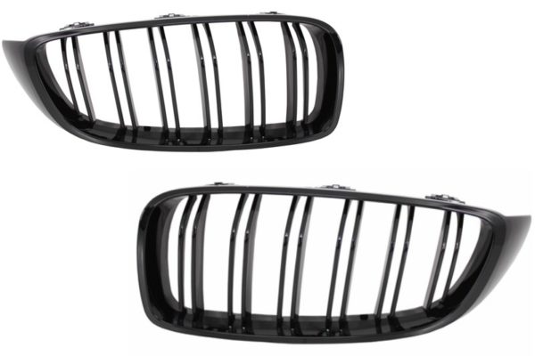 Sentrale nyregitter egnet for BMW 4-serie F32 F33 F36 (2013-03.2019) Double Stripe M Design Piano Black |