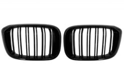 Sentral nyregitter egnet for BMW X3 G01 (11.2017-up) X4 G02 (02.2018-up) Double Stripe M Design Piano Black