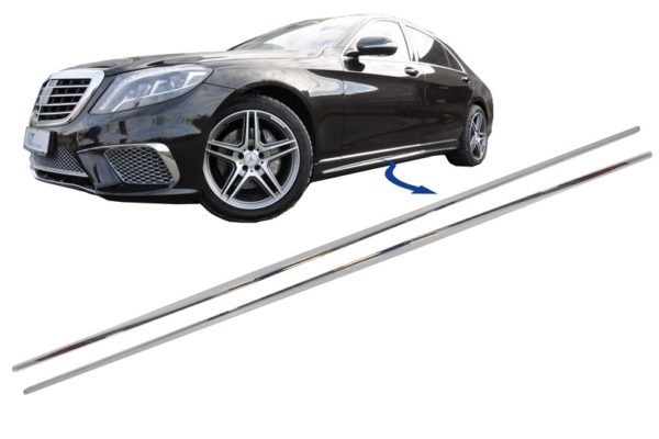 Kromdeler Trimlister Sideskjørt egnet for Mercedes S-Klasse W222 (2013-2020) S65 S63 Design |