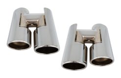 Forkrommet eksospottespisser egnet for BMW E36 E46 E90 E91 E39 E60 E61 F10 F11 E64 F12 F13 F06 X5 E53 M5 design