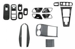 Komplett sett Interiørrammer Dekorativt egnet for Mercedes A W177 V177 (2018-up) med bakre armlensboks Luftuttak Deksel Carbon Film