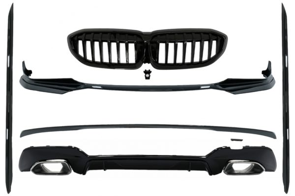 Komplette karosserisett-forlengelser egnet for BMW 3-serie G20 Sedan G21 Touring (2018-up) M340i Design Silver Tips