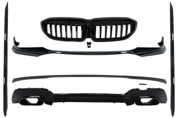 Komplette karosserisett-forlengelser egnet for BMW 3-serie G20 Sedan G21 Touring (2018-opp) M340i Design Black Tips |