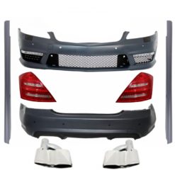 Komplett karosserisett for Mercedes-Benz S-Klasse W221 Eksospottespisser LED-baklys 2005-2011 (LWB) A-Design