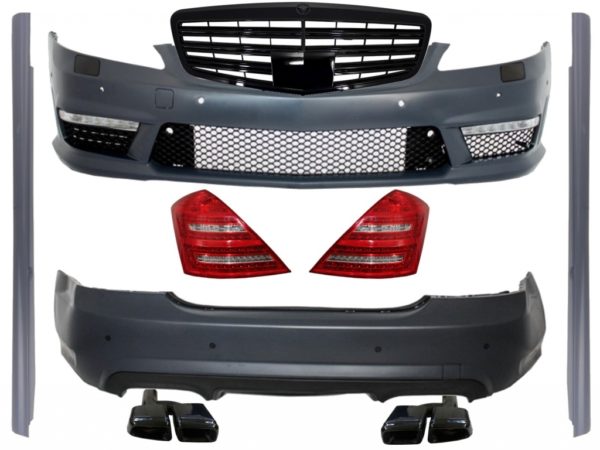 Komplett karosserisett egnet for MERCEDES-Benz S-Klasse W221 2005-2009 (LWB) A-Design Baklykter Eksospottespisser |