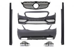 Komplett karosserisett egnet for Mercedes C-klasse W205 Sedan (2014-2018) med frontgitter C63 A-Design